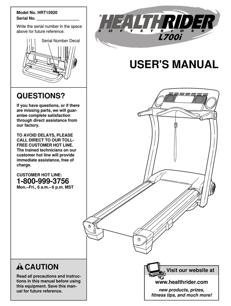 HEALTH RIDER HRT15920 User manual