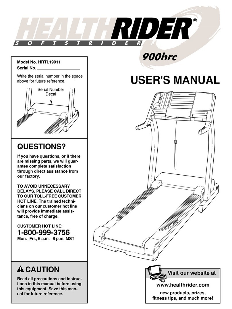 HEALTH RIDER SoftStrider 900hrc User manual