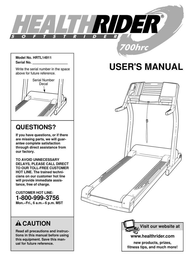HEALTH RIDER HRTL14911 User manual