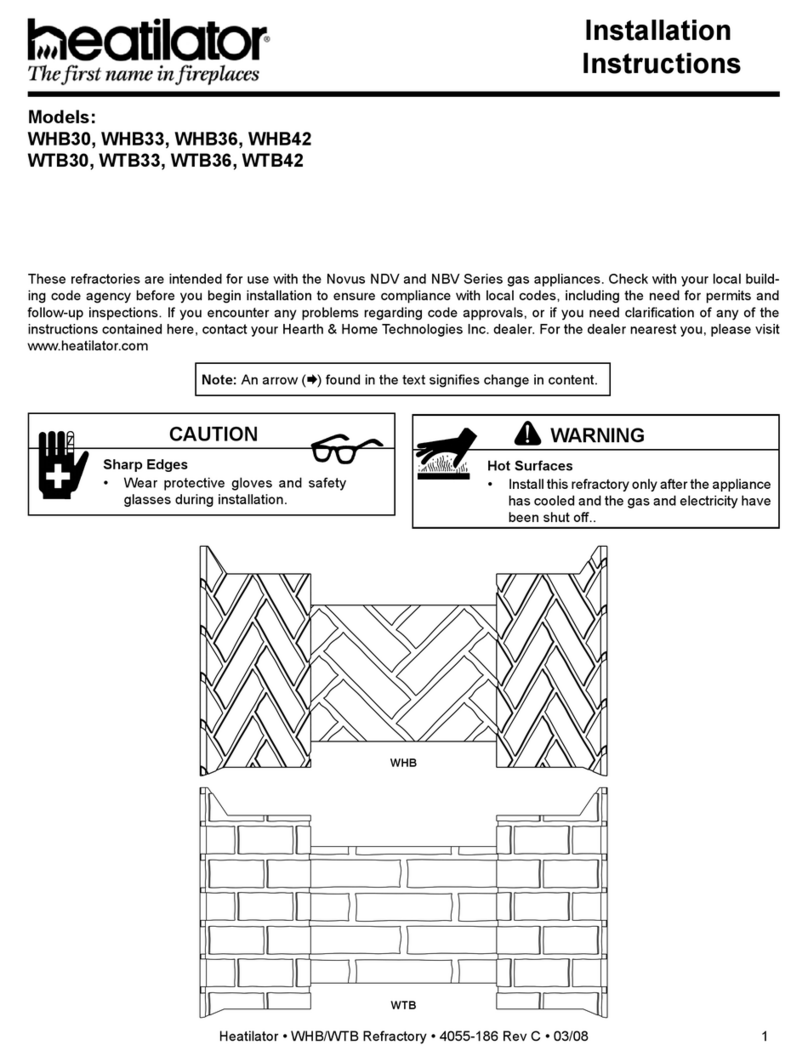 Heatilator WHB30 installation instructions
