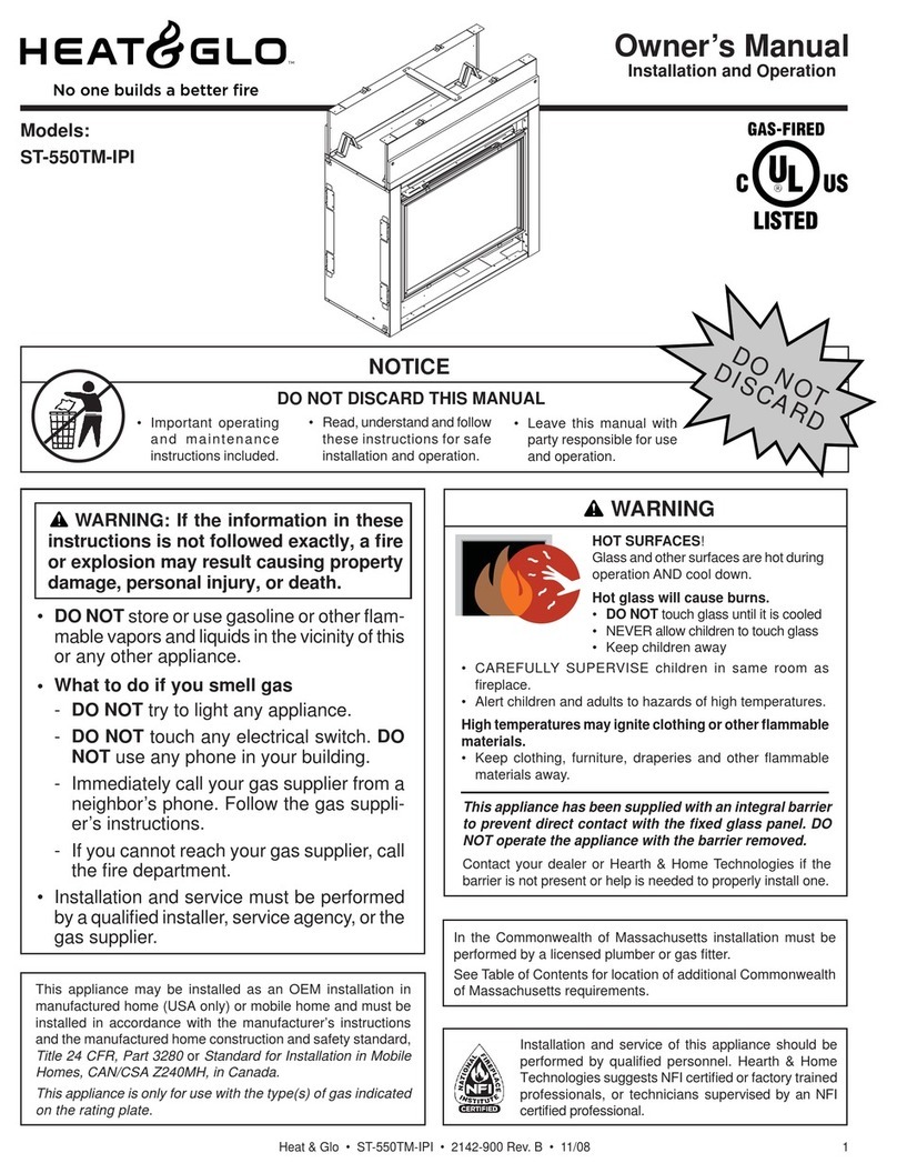 Heat & Glo ST-550TM-IPI User manual
