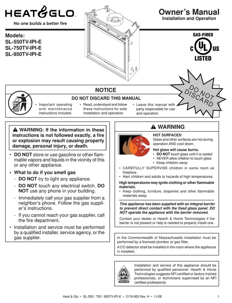 Heat & Glo SL-550TV-IPI-E owner's manual