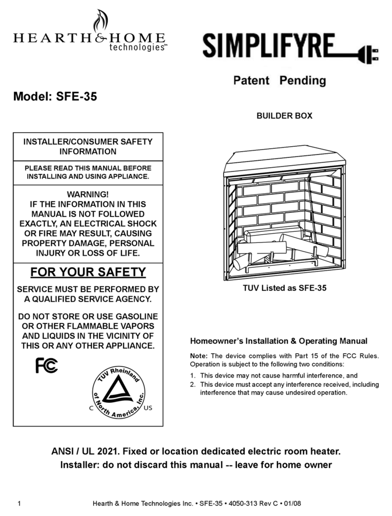 Hearth and Home Technologies Simplifyre SFE-35 Mounting instructions
