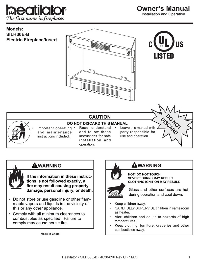 Heatilator SILH30E-B User manual