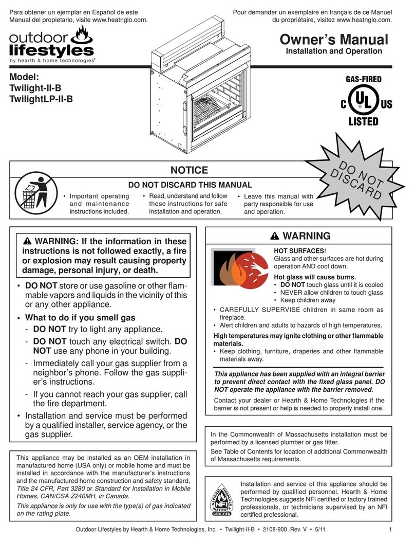 Hearth and Home Technologies TWILIGHT-II-B owner's manual