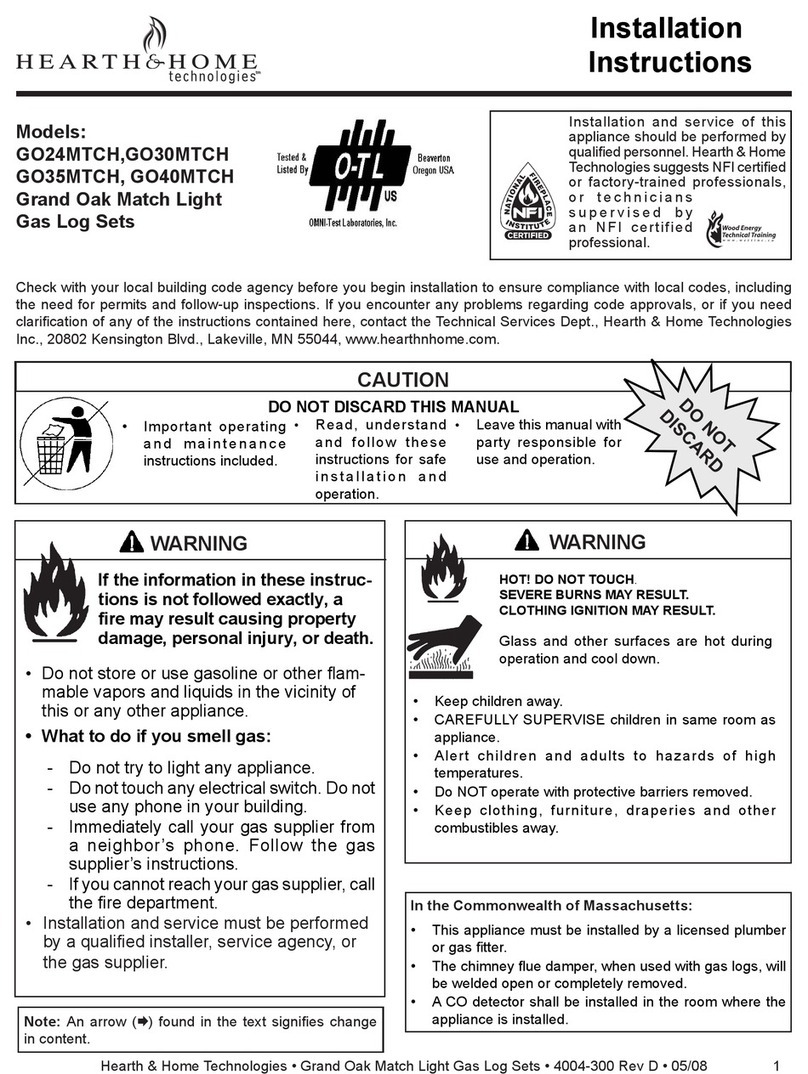 Hearth and Home Technologies GO35MTCH User manual Hearth and Home Technologies GO35MTCH User manual