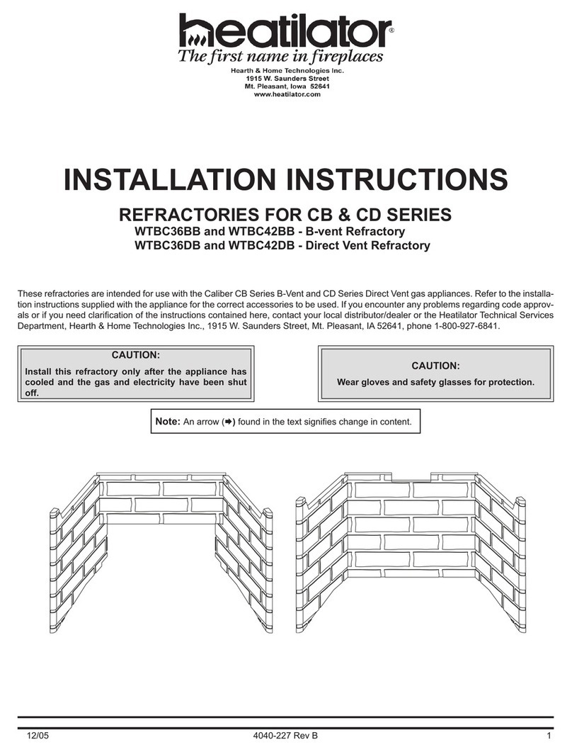 Heatilator WTBC36BB installation instructions