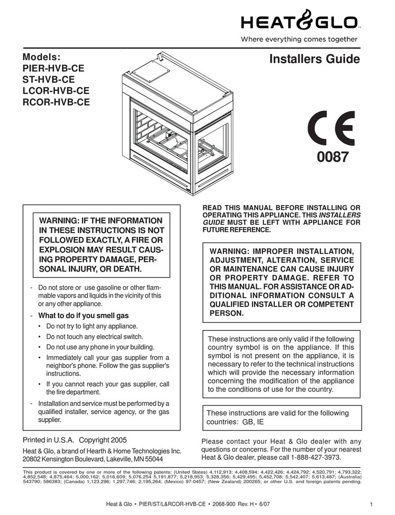 Heat & Glo LCOR-HVB-CE Installer's guide