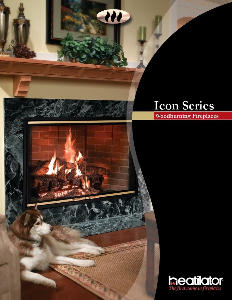 Heatilator Wood Burning Fireplace I100 Brochure & specs
