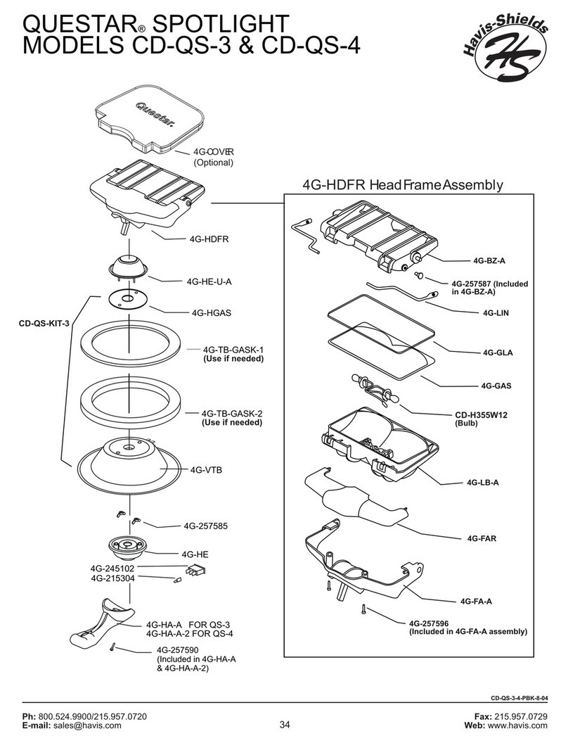 Havis-Shields QUESTAR CD-QS-3 parts list Havis-Shields QUESTAR CD-QS-3 parts list
