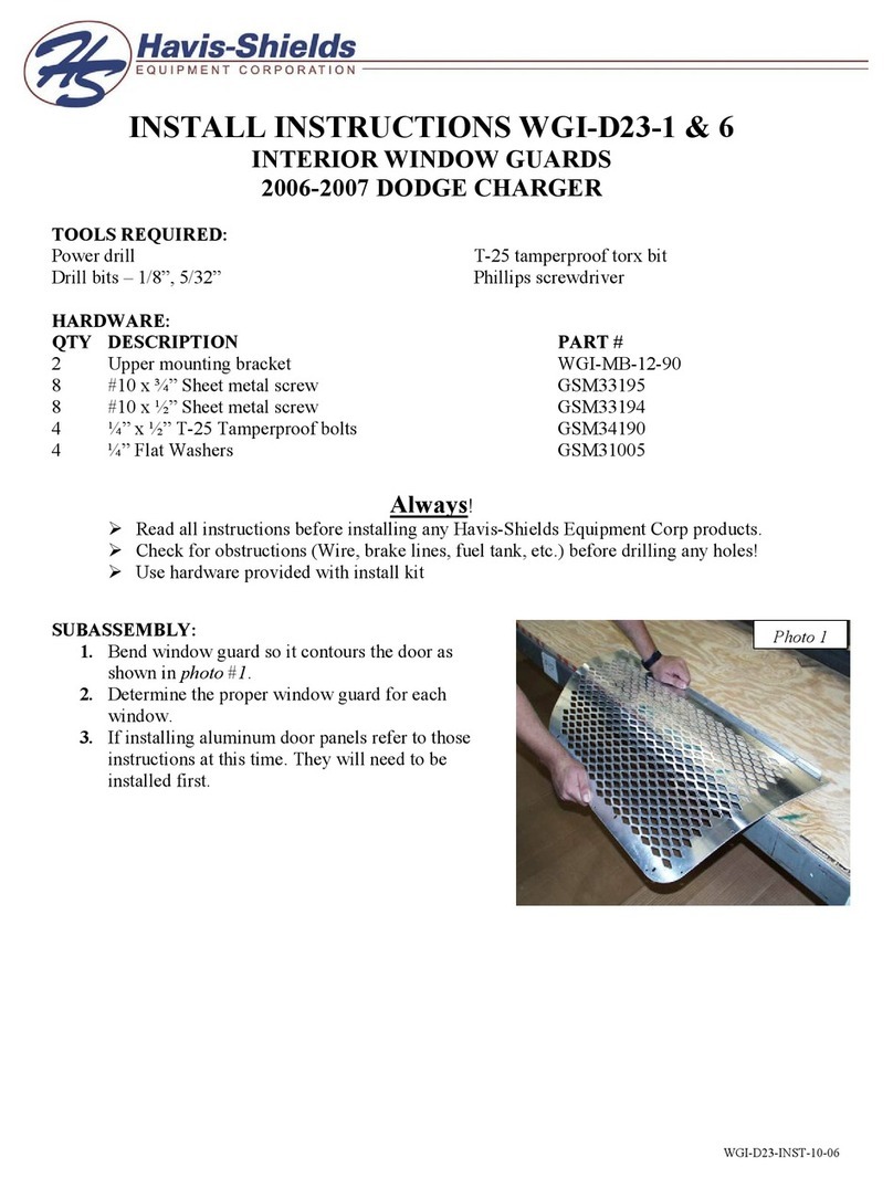 Havis-Shields WGI-D23-1 & 6 Install instructions Havis-Shields WGI-D23-1 & 6 Install instructions