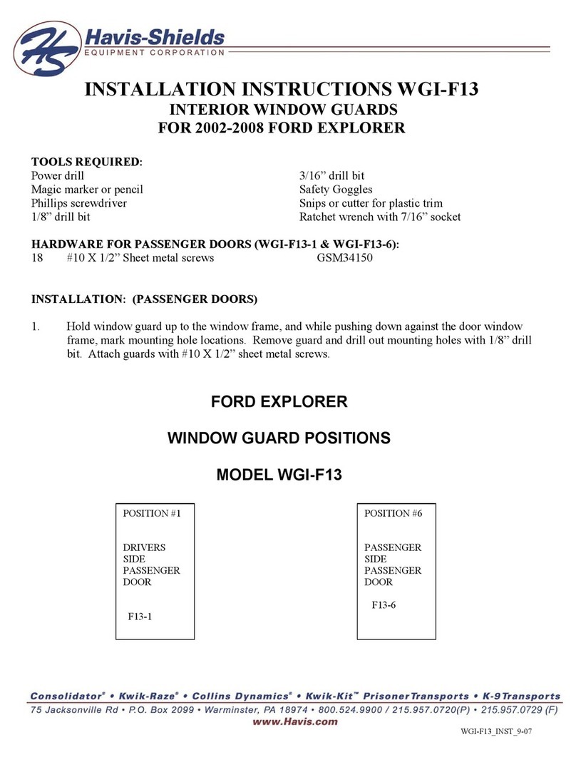 Havis-Shields WGI-F13 User manual Havis-Shields WGI-F13 User manual