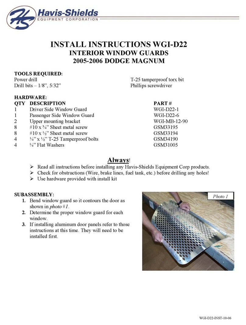 Havis-Shields WGI-D22 User manual