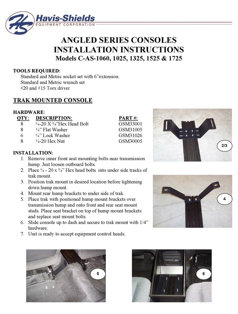 Havis-Shields Angled Series Consoles C-AS-1025 installation instructions