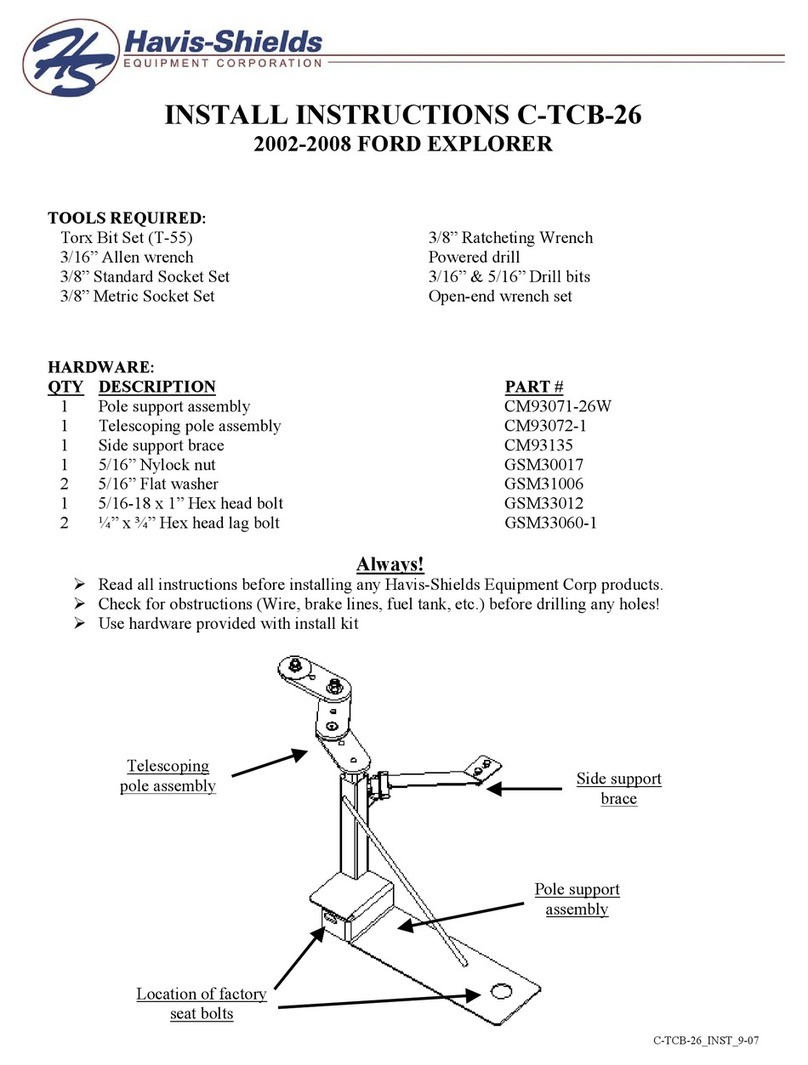 Havis-Shields 2002-2008 Ford Explorer C-TCB-26 Configuration guide