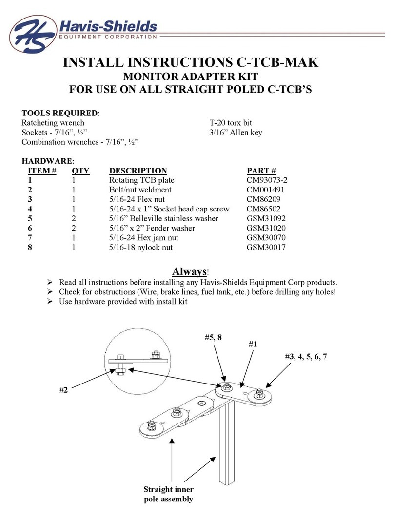 Havis-Shields Monitor Adapter Kit C-TCB-MAK Install instructions Havis-Shields Monitor Adapter Kit C-TCB-MAK Install instructions