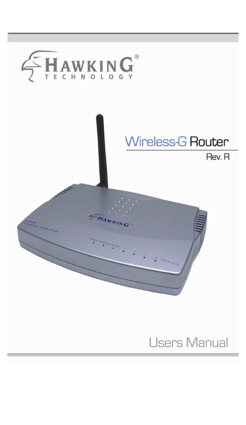 Hawking Wireless-G Router User manual