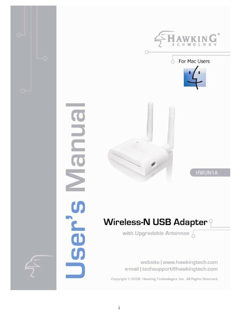 Hawking HWUN1A Wireless-N USB Adapter HWUN1A user manual