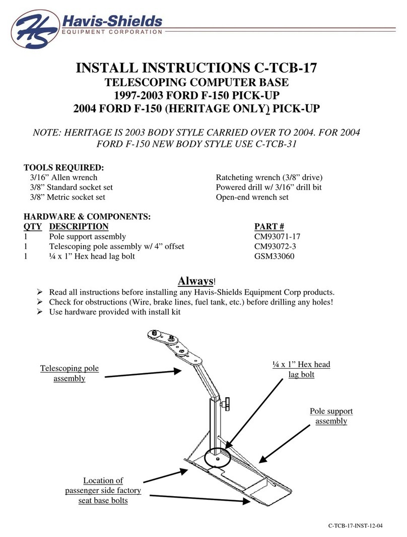 Havis-Shields Telescoping Computer Base C-TCB-17 Install instructions Havis-Shields Telescoping Computer Base C-TCB-17 Install instructions