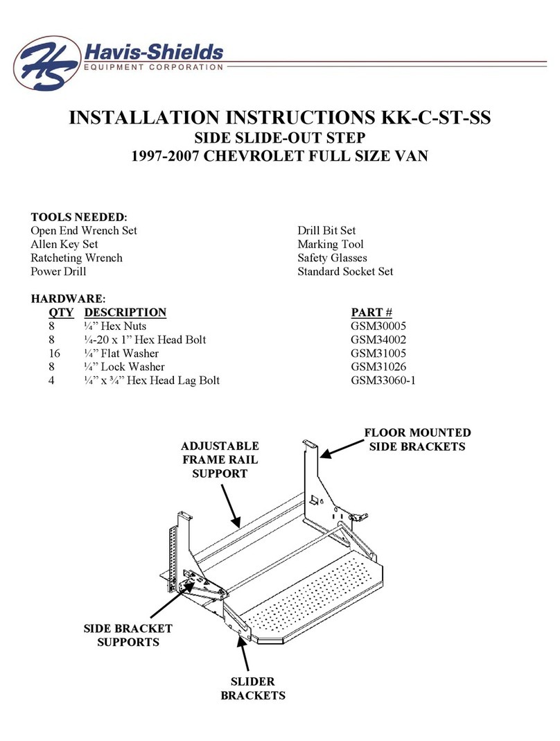 Havis-Shields Side Slide-Out Step 1997-2007 Chevrolet Full Size Van... User manual Havis-Shields Side Slide-Out Step 1997-2007 Chevrolet Full Size Van... User manual