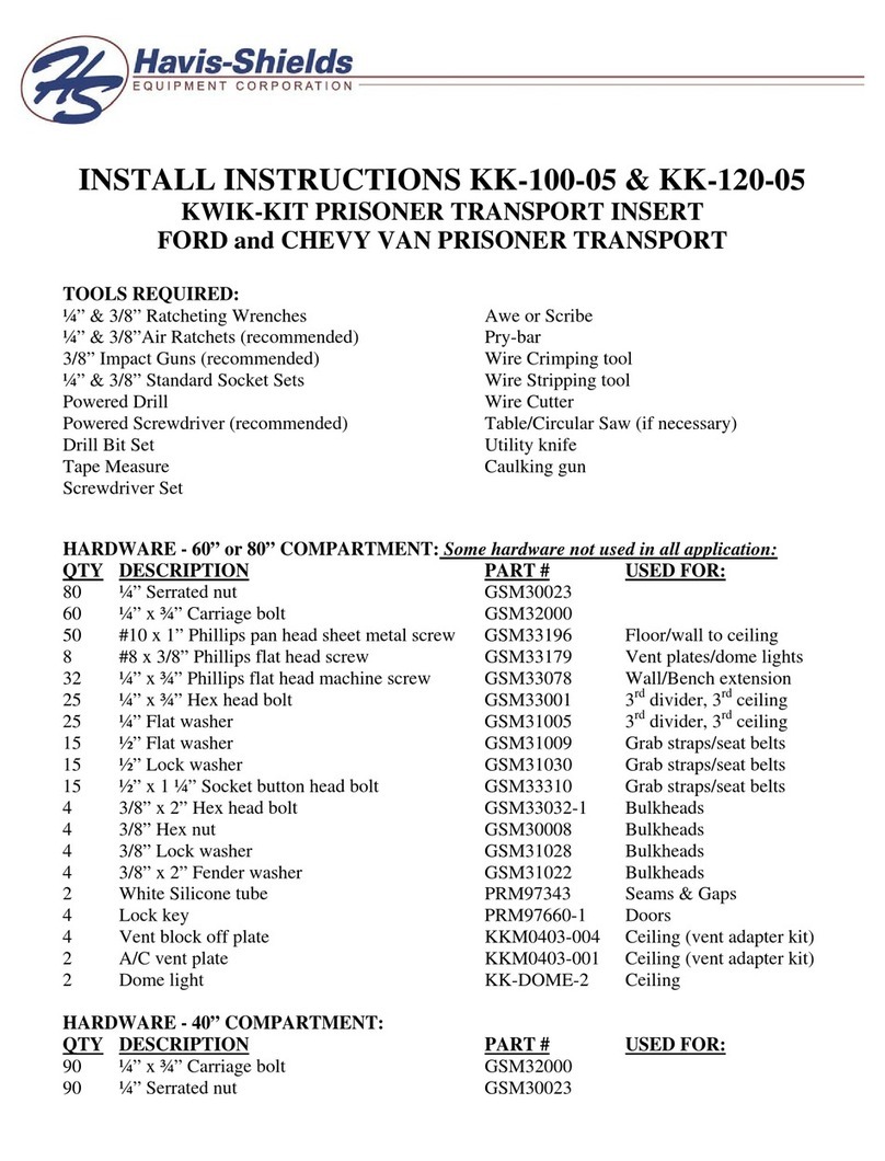 Havis-Shields Kwik-Kit KK-100-05 Install instructions Havis-Shields Kwik-Kit KK-100-05 Install instructions