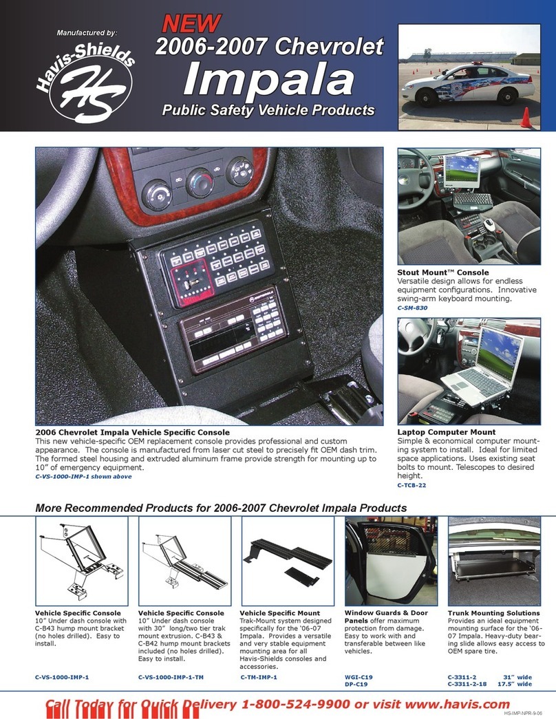 Havis-Shields Impala C-TCB-22 User manual Havis-Shields Impala C-TCB-22 User manual