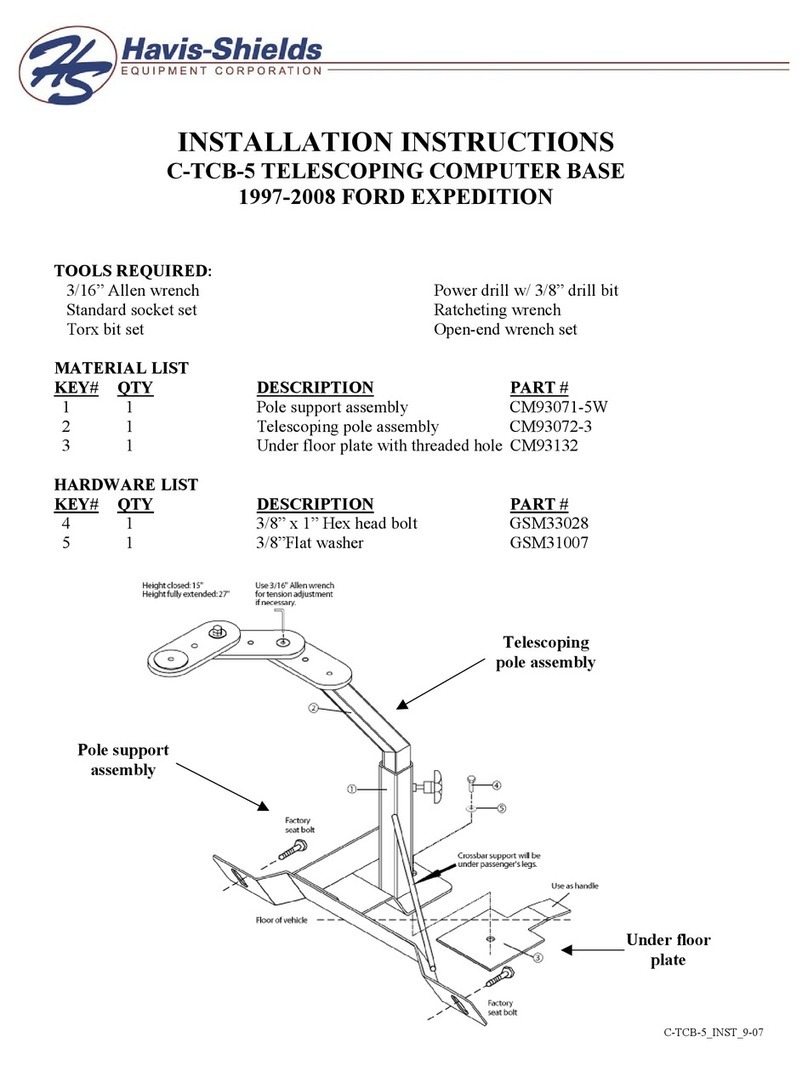 Havis-Shields Havis TCB Series  C-TCB-5 C-TCB-5 installation instructions