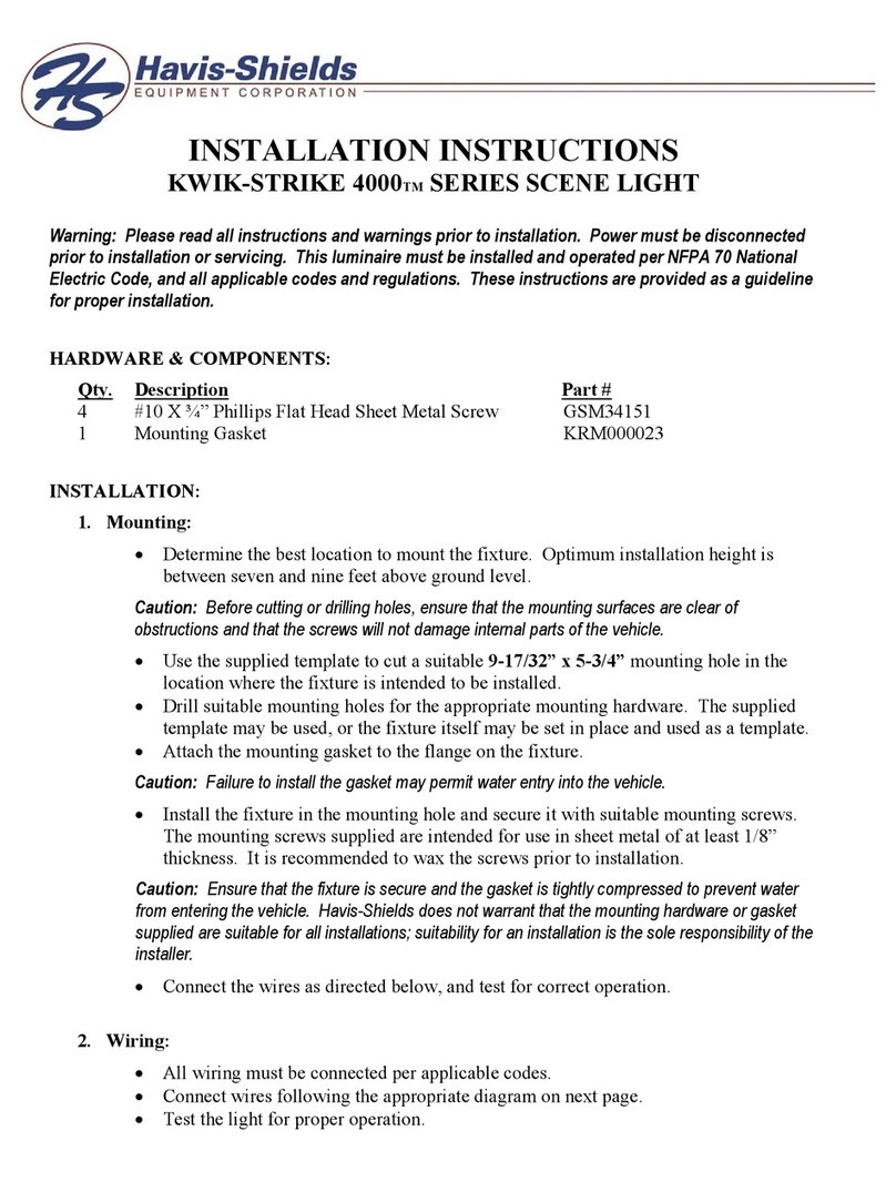 Havis-Shields KWIK-STRIKE 4000 Series installation instructions Havis-Shields KWIK-STRIKE 4000 Series installation instructions