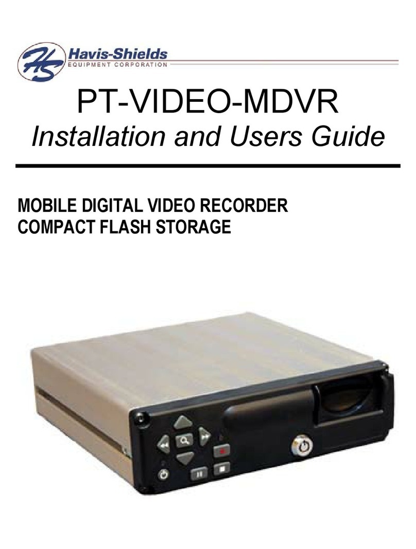 Havis-Shields PT-VIDEO-MDVR Installation and user guide Havis-Shields PT-VIDEO-MDVR Installation and user guide