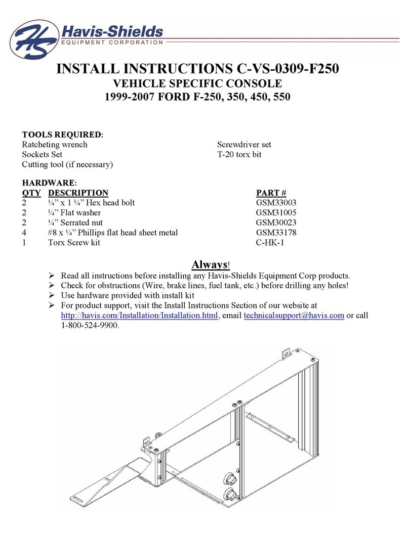 Havis-Shields C-VS-0309-F250 Configuration guide Havis-Shields C-VS-0309-F250 Configuration guide