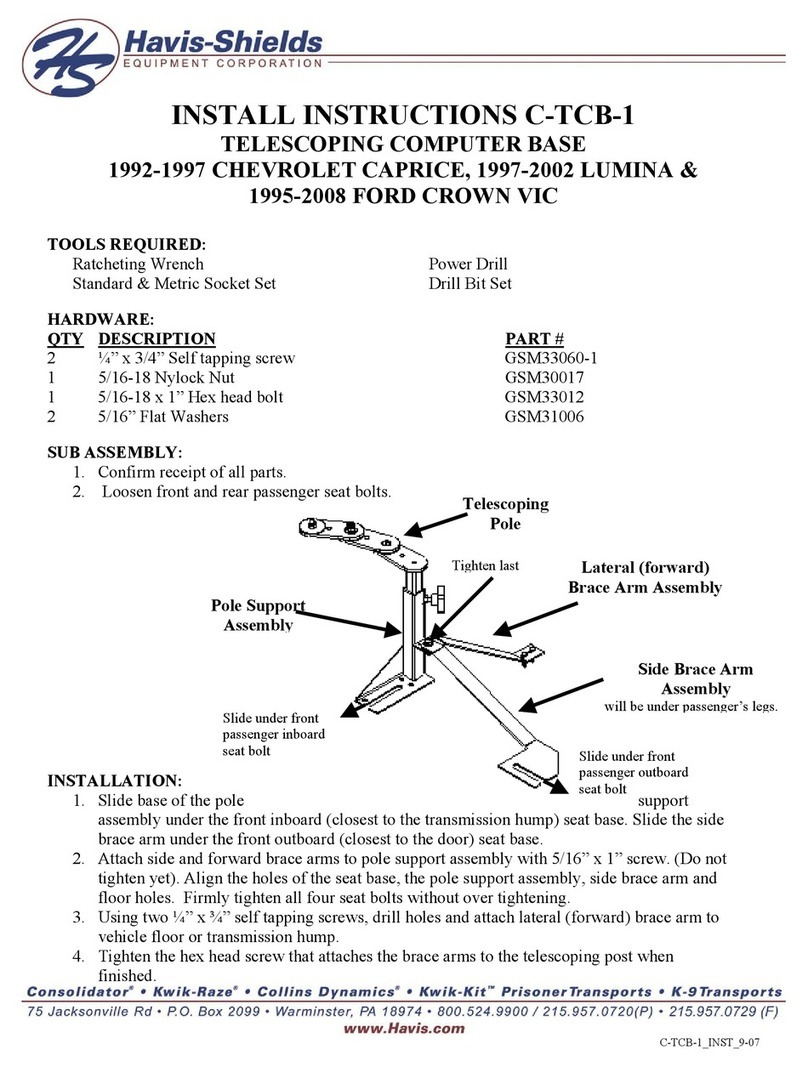 Havis-Shields C-TCB-1 User manual