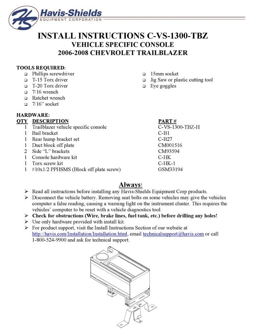 Havis-Shields C-B1 installation instructions