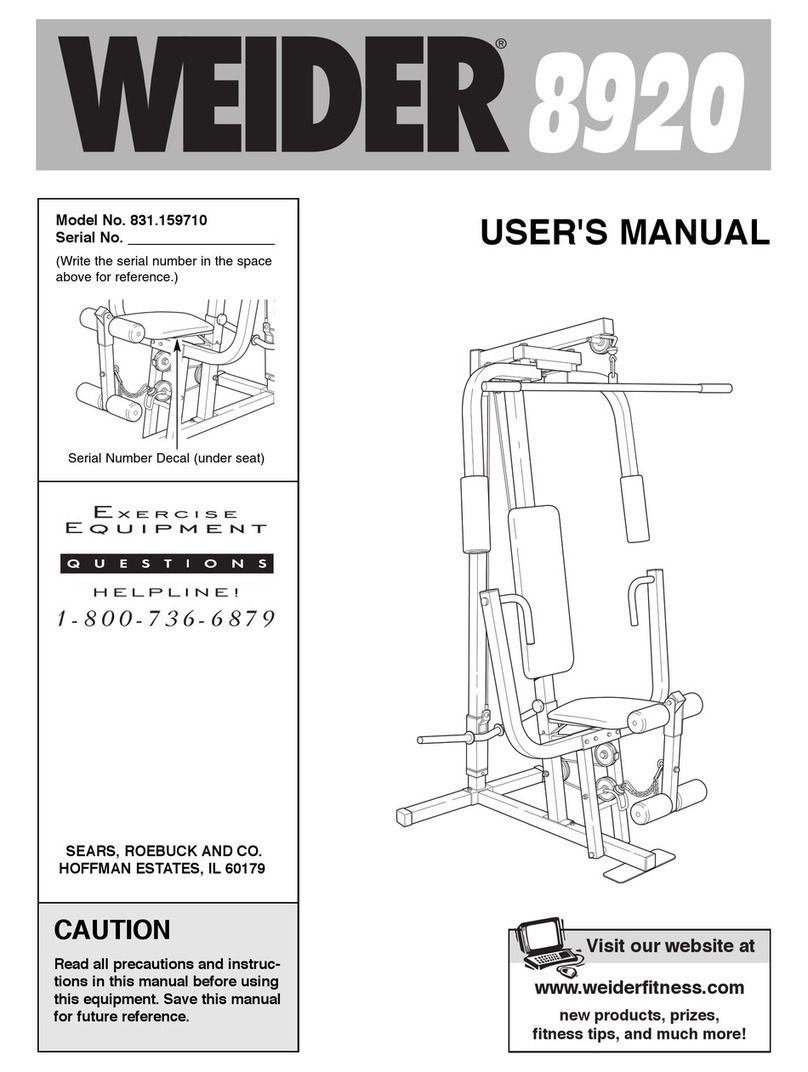 Weider 831.159710 user manual