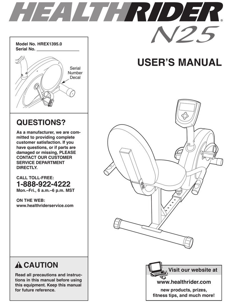 HEALTH RIDER HREX1395.0 user manual
