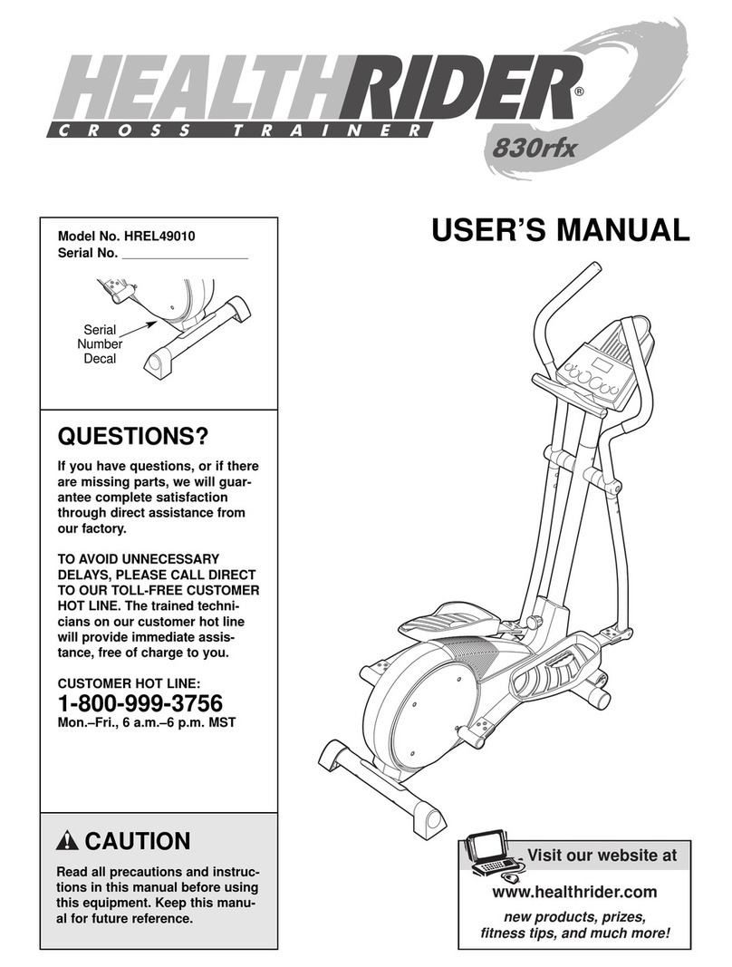 HEALTH RIDER HREL49010 user manual HEALTH RIDER HREL49010 user manual