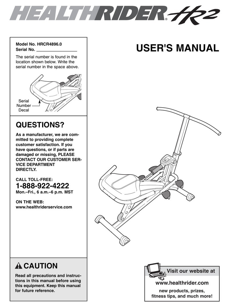 HEALTH RIDER HRCR4896.0 User manual