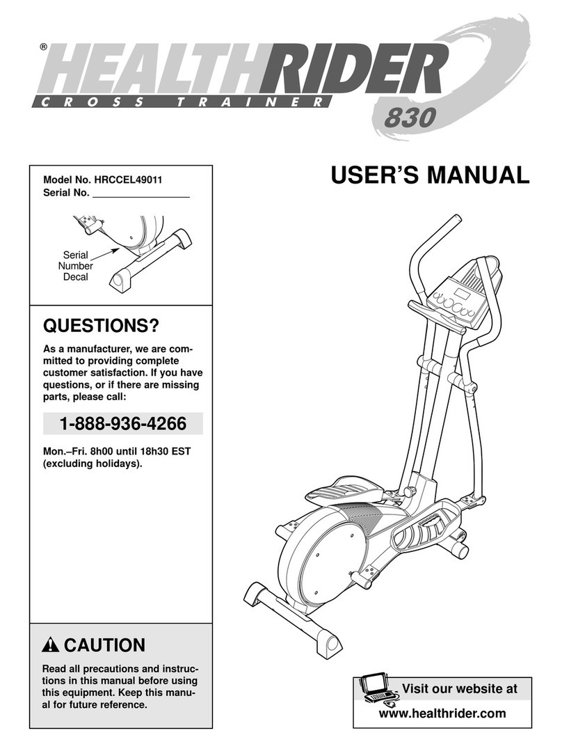 HEALTH RIDER HRCCEL49011 user manual