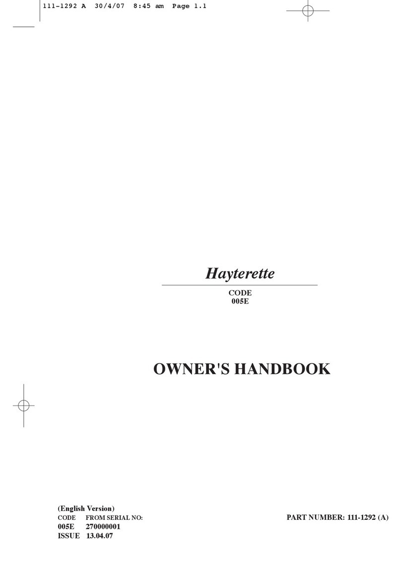 Hayter Hayterette 005E User guide