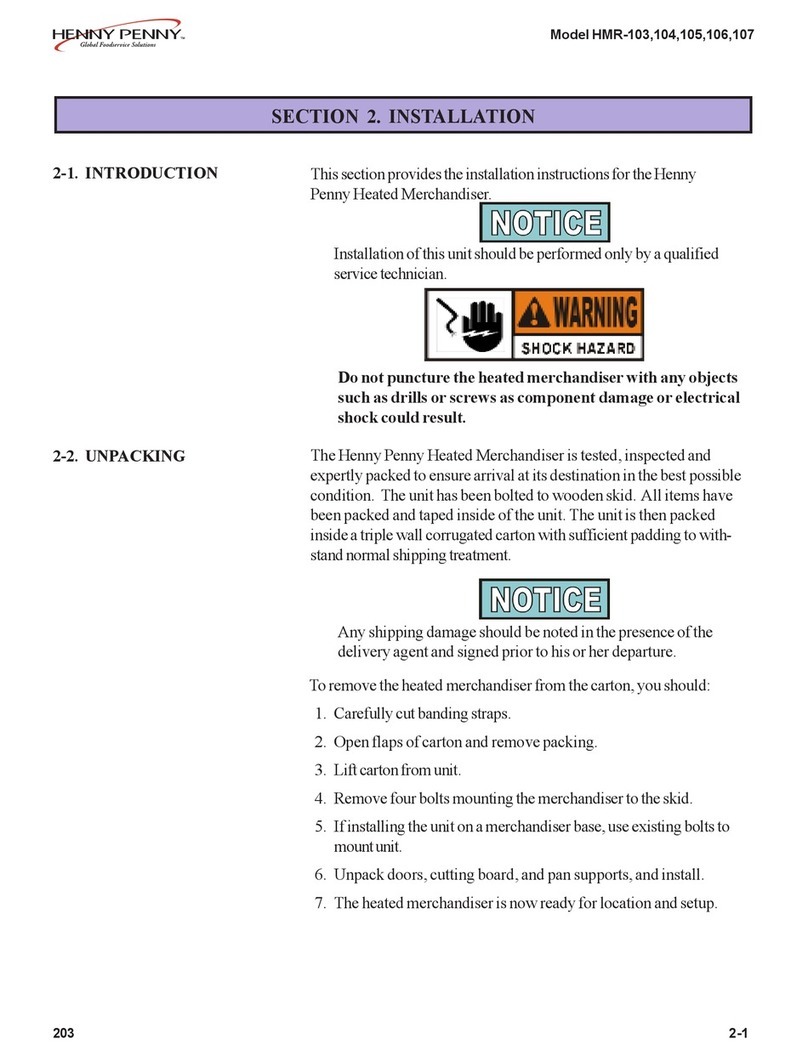 Henny Penny HMR-103 installation manual