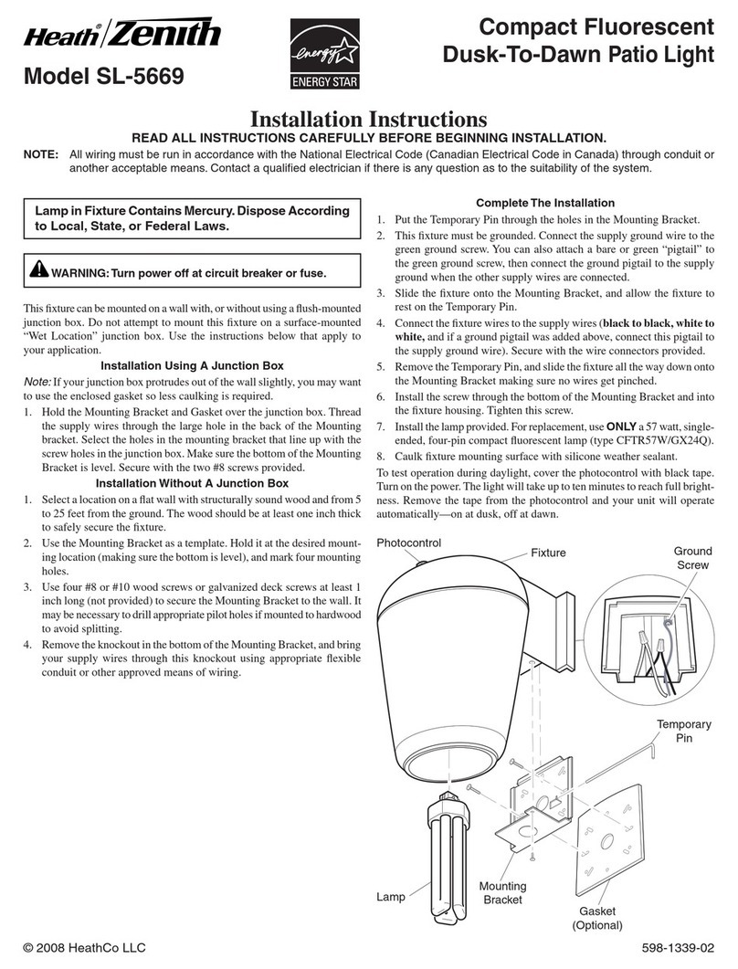 Heath Zenith SL-5669 installation instructions Heath Zenith SL-5669 installation instructions