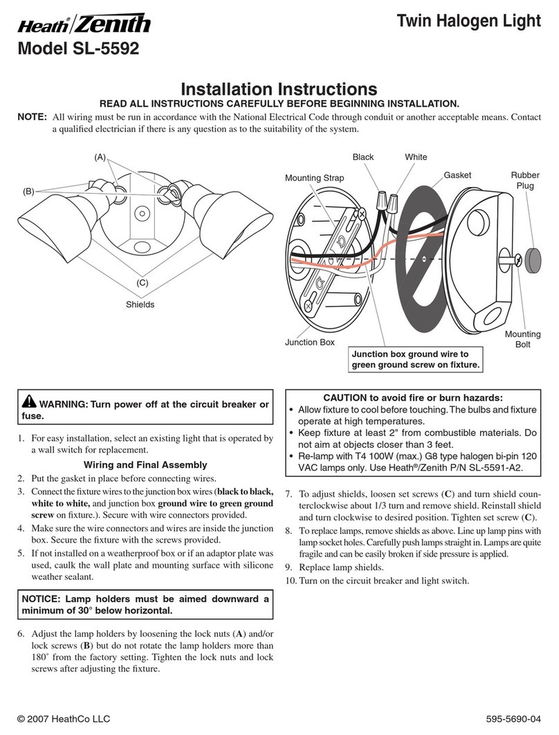Heath Zenith SL-5592 installation instructions
