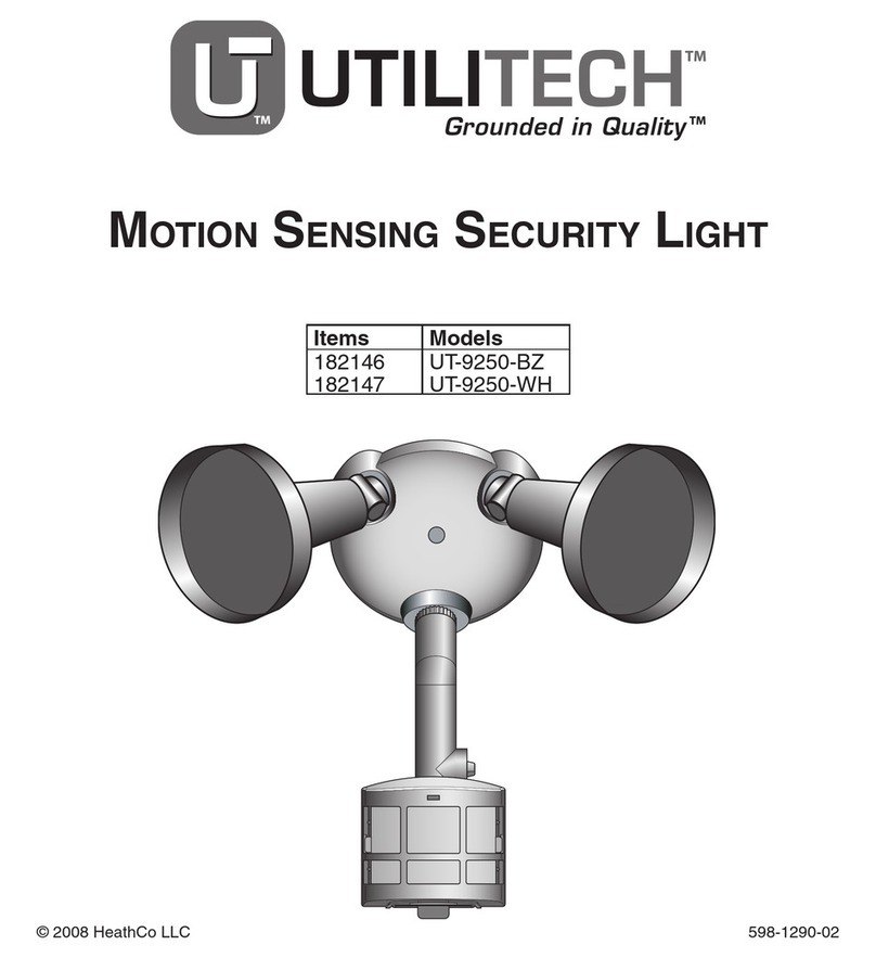 Utilitech Motion Sensing Security Light UT-9250-BZ User manual