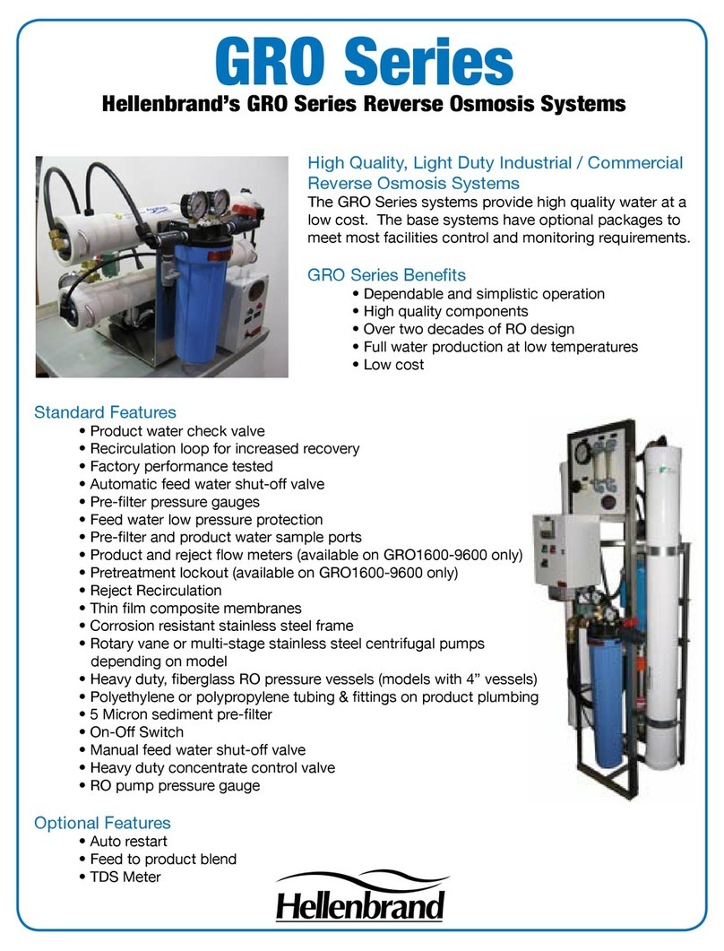 Hellenbrand Reverse Osmosis Systems GRO Series Brochure & specs