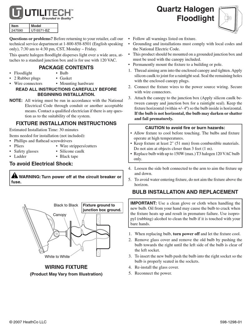 Utilitech UT-5571-BZ User manual