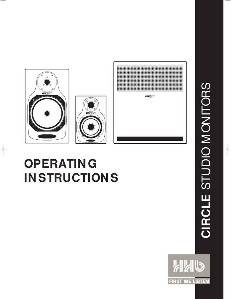 HHB CIRCLE STUDIO MONITORS operating instructions
