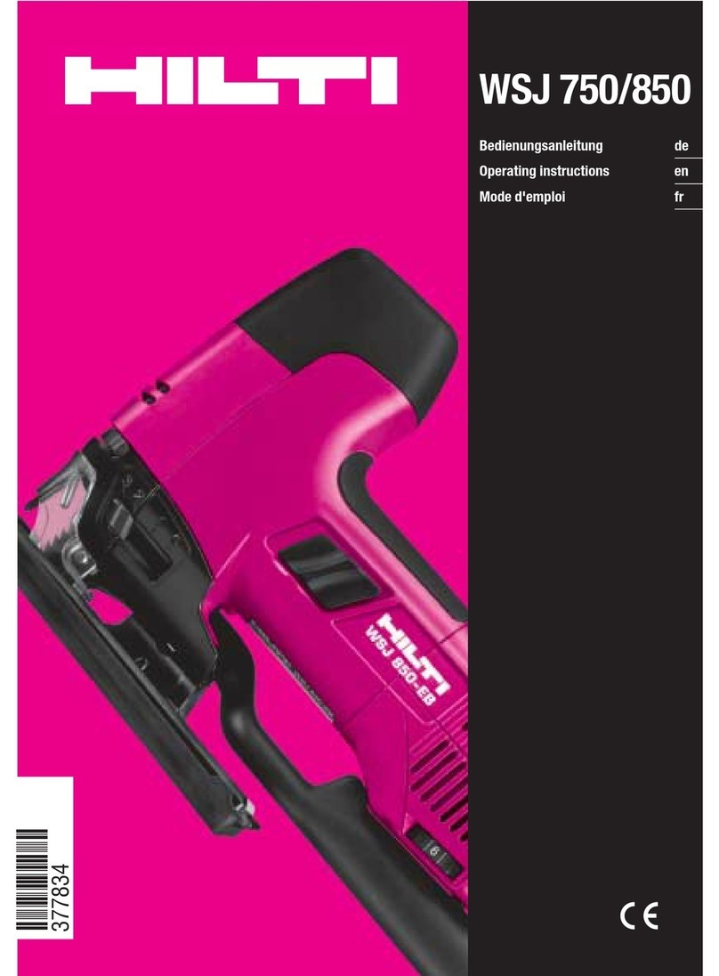 Hilti WSJ 750 operating instructions