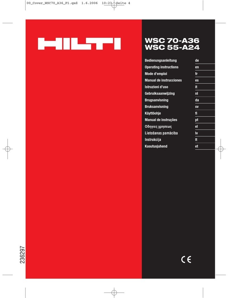 Hilti WSC 70-A36 operating instructions
