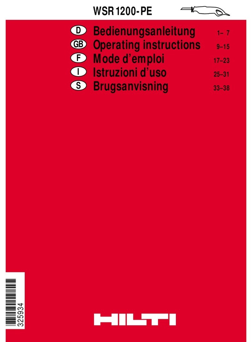 Hilti WSR 1200-PE operating instructions