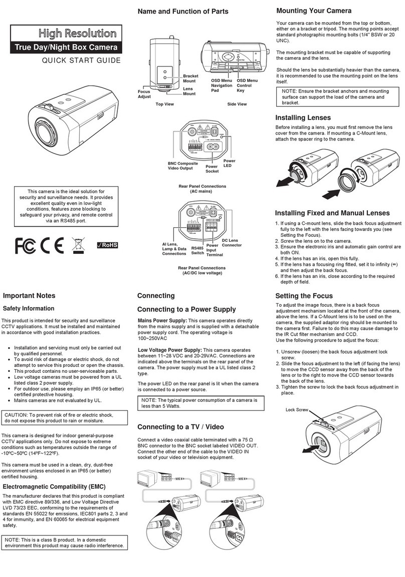 High Resolution Technologies Security Camera User manual