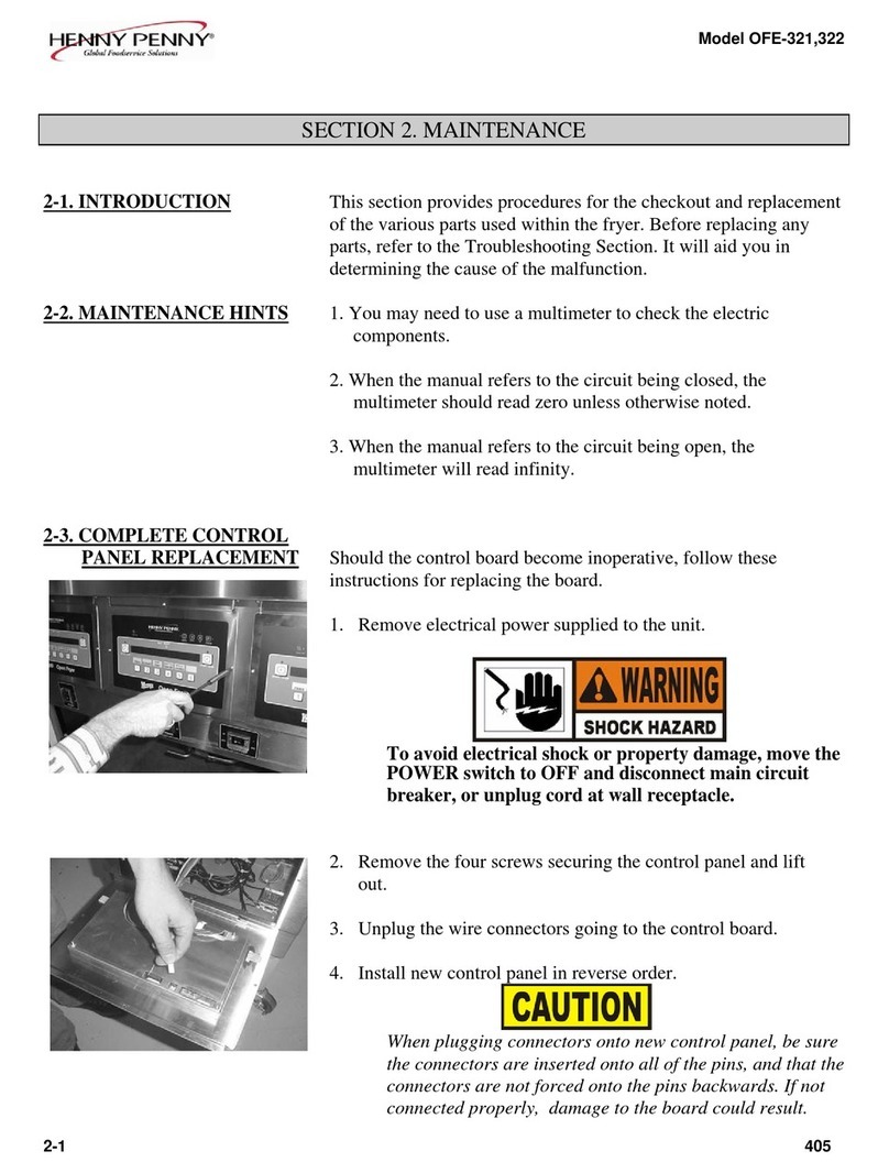 Henny Penny OFE-321 Maintenance Guide